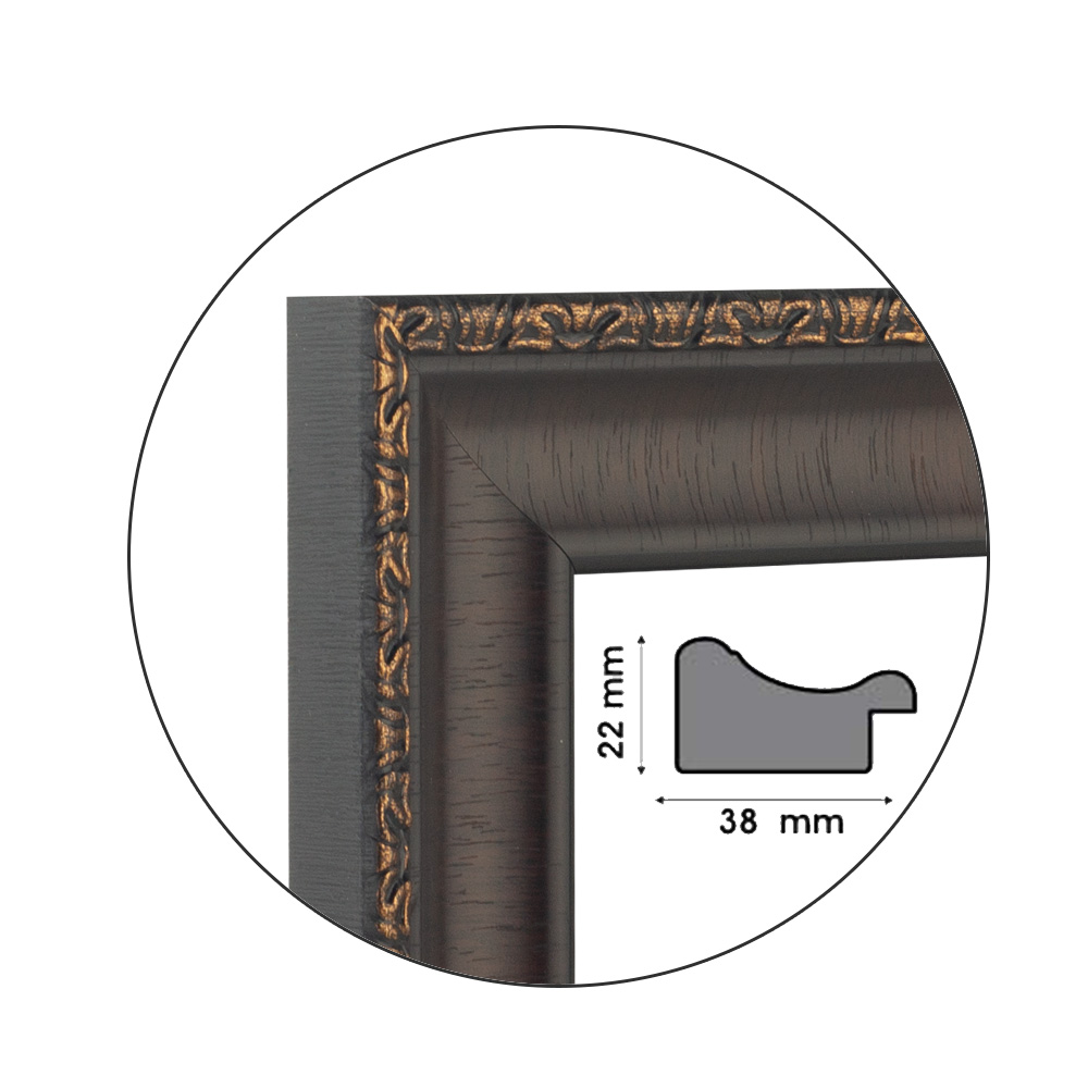 Ramă pentru puzzle „Plain” - până la 1000 piese / Maro închis